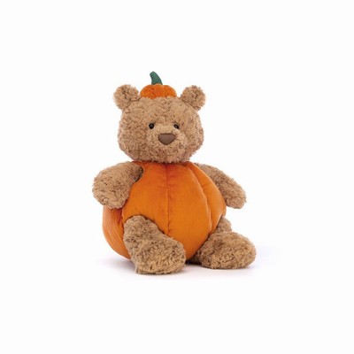 Jellycat Bartholomew Pumpkin Bear New Zealand | ZMFVP7452